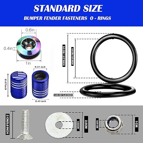 Miniatura 2 de Neo Chrome Parachoques de liberación rápida, liberación rápida, kit de soportes de parachoques delantero y trasero compatible con parachoques