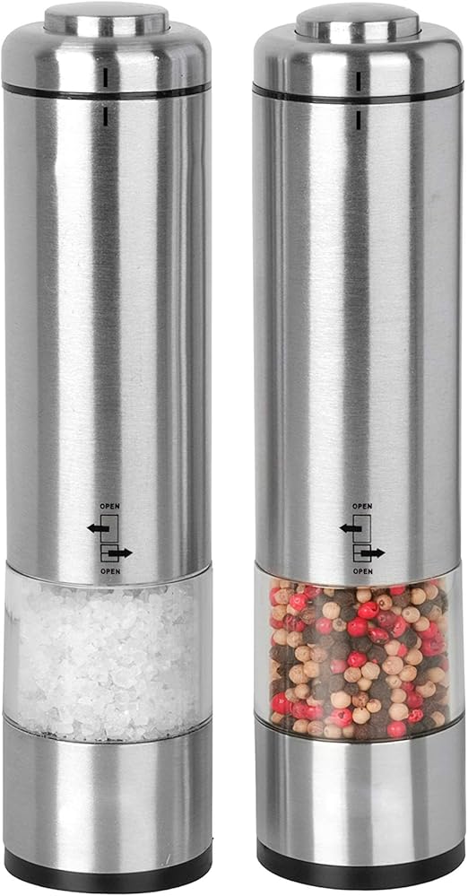 Kalorik BatteryOperated SaltandPepper Grinder Set