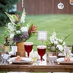 KesaPlan 75 Pcs Plastic Wine Glasses, 6oz Disposable With Stem, Stackable Goblets, Clear Reusable for Outdoor Parties, Weddings, Birthdays, Picnics