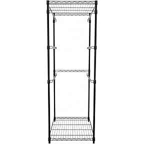 SafeRacks 5-Tier Steel Tote Rack - Maximize Space, Declutter, Organization, NSF Certified, Bin Storage for Garage, Pantry, Kitchen, Workspace, 5 Shelves, 31″ x 23″ x 68″, Black