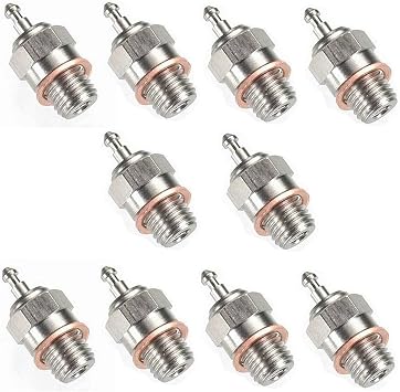 Rcmodelpart Spark Glow Plug Glow-plug No.4 N4 Hot 70117 for RC HSP Nitro Engines Car Truck Traxxas pck of 10 pcs