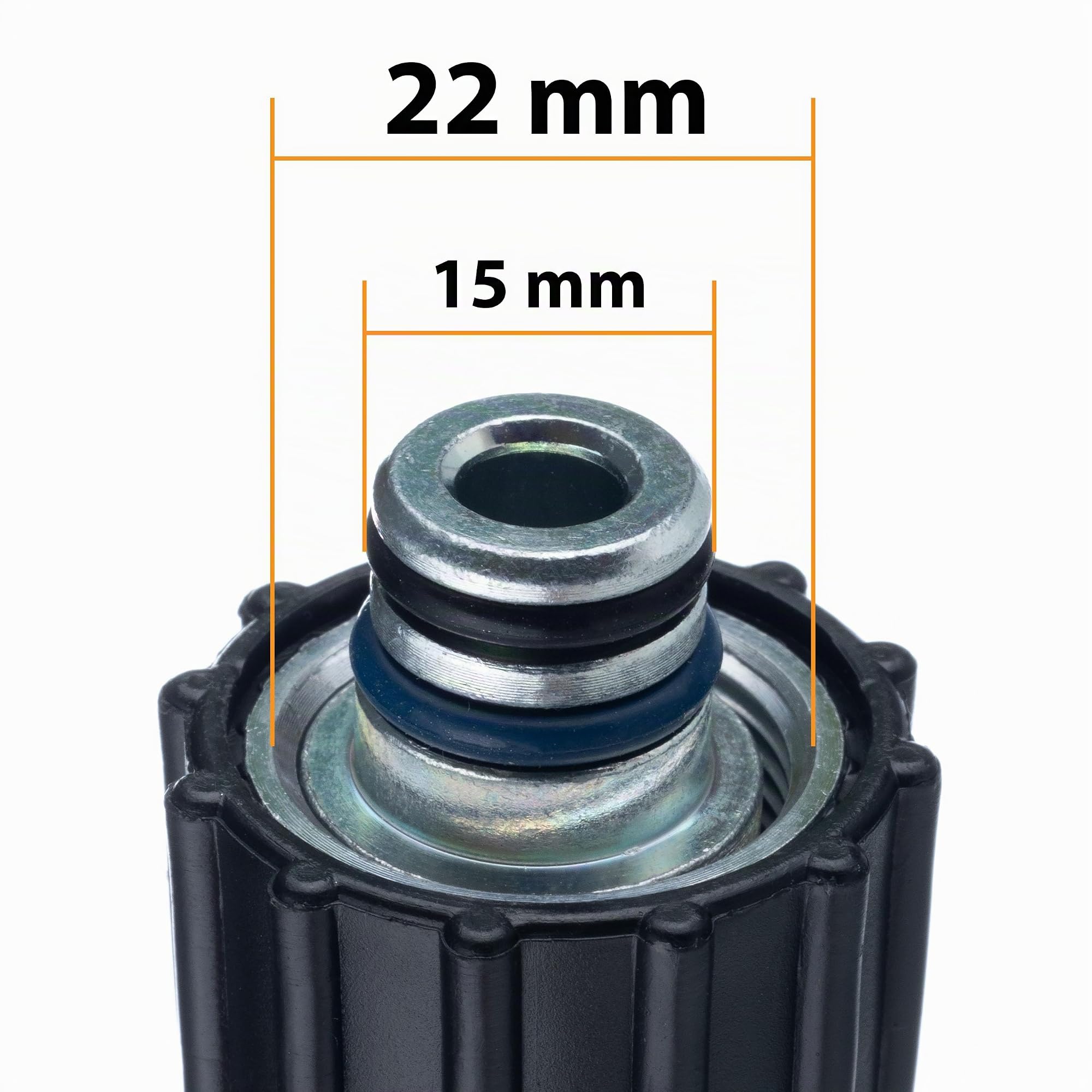 Manguera de alta presión de 10 m Click-M22 compatible con Parkside PHD 100/110/135 | 200 Bar | Refuerzo de nylon | Capa protectora de PVC