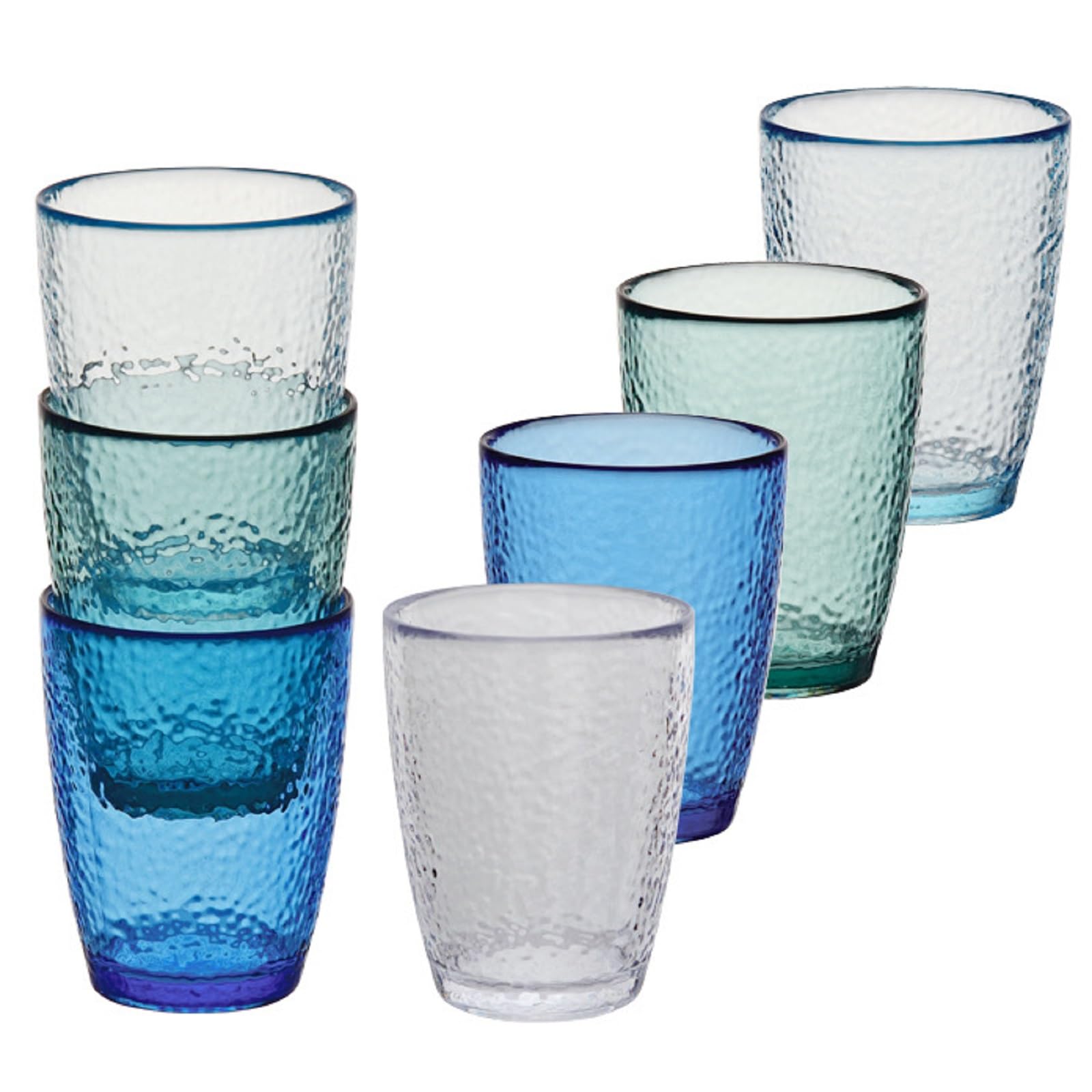 Ensemble de 10 gobelets en Plastique, gobelets en Plastique réutilisables, Verres en Plastique Transparents, gobelets empilables incassables, gobelets Transparents pour Cuisine pour jus