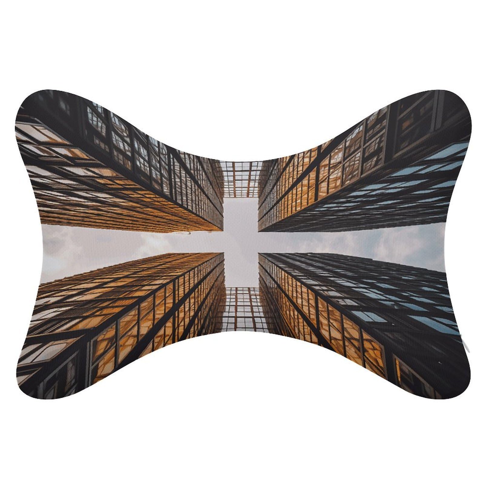 Adfgyerh Style Skyscraper Looking Up At Sky Pillow ，Memory Foam Pillow Core，Cushion,Provide Neck Support，Car Pillows For Travel Car Seats And Home Offices.