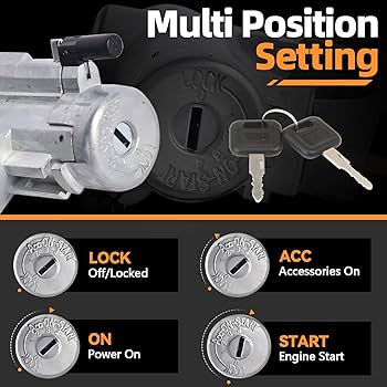 MILIPARTS Ignition Switch w/Lock Cylinder Compatible with