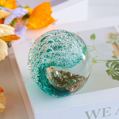 Miniatura 2 de Adorno de bola de cristal, decoración del hogar, bola de pisapapeles de cristal, decoración de acuario, decoración de oficina, amantes del océano,