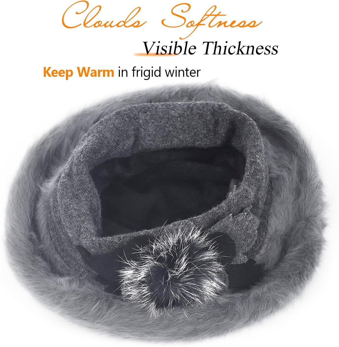 Women's French Beret Angora Wool Beret Chic Beanie Winter Hat