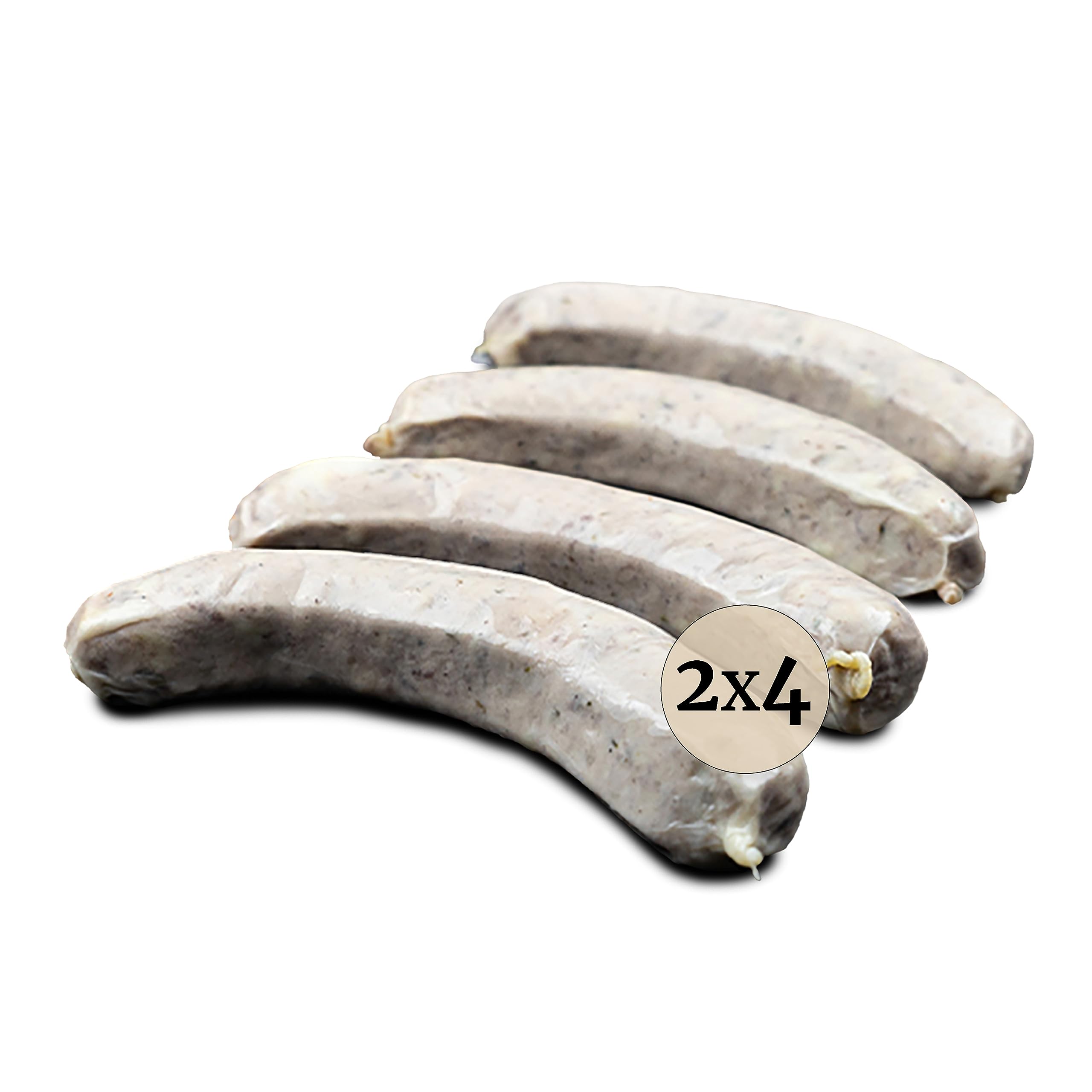 Büffel Bill Chili Cheese Bratwurst I 2x4 Würstchen á 100 g bestehend aus Büffelfleisch & Schweinefleisch I Büffelwurst feurig verfeinert mit roter Chili