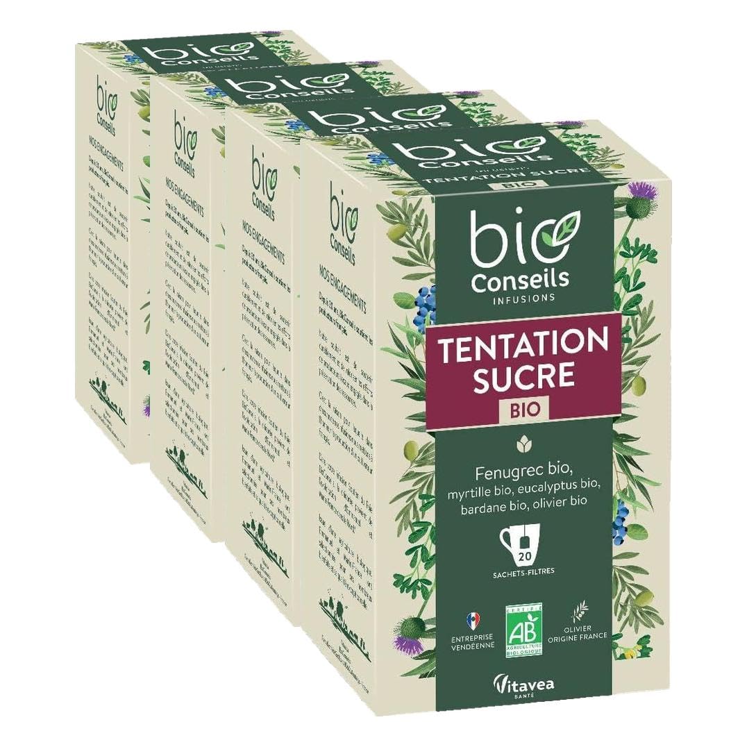 BioConseils Infusion bio regulation sucre fenugrec myrtille eucalyptus bardane olivier 20...