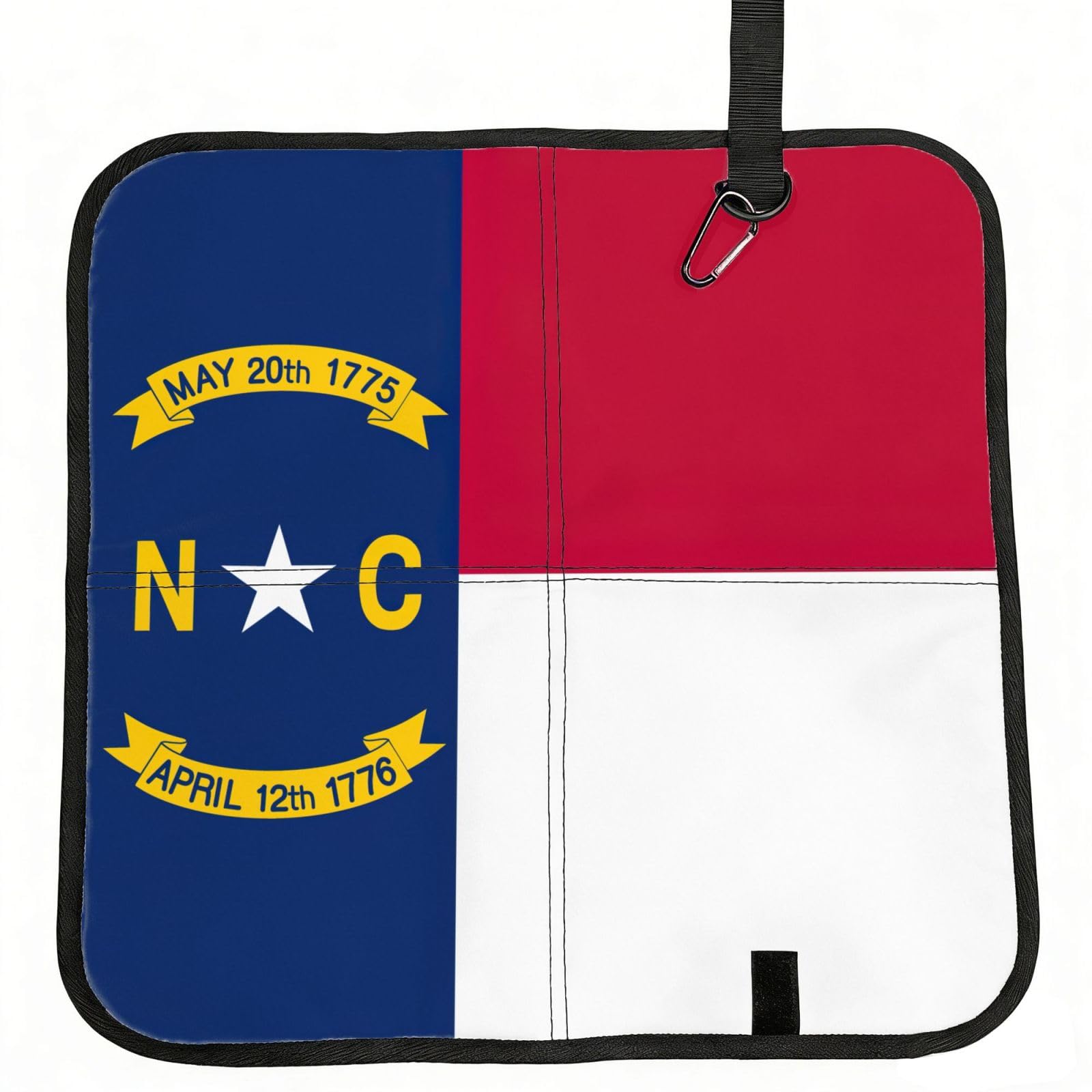 UVBDF North Carolina State Flag Print Outdoor Sitting Cushion Folding Seat Pad Compact Portable Picnic Bench Cushion Mat