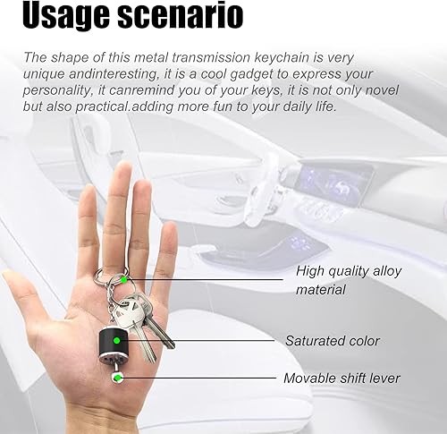 Miniatura 7 de Mini llavero de palanca de cambios de transmisión manual de seis velocidades, modelo creativo de piezas de automóvil, llavero de anillo de llavero