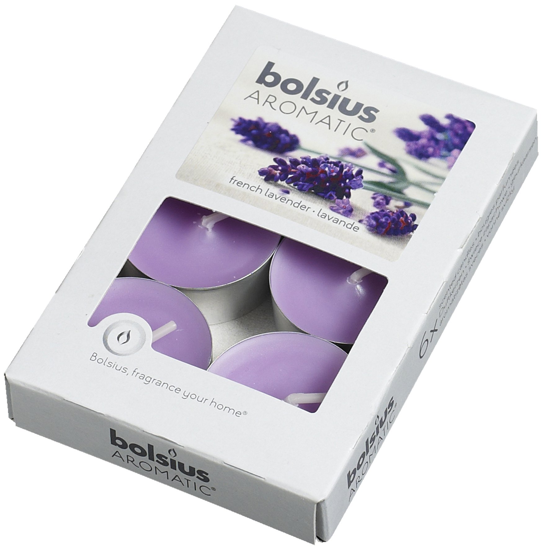 Aromatic 103626941577 "French Lavendar" Scented Tealight, Paraffin Wax, Purple, Pack of 6