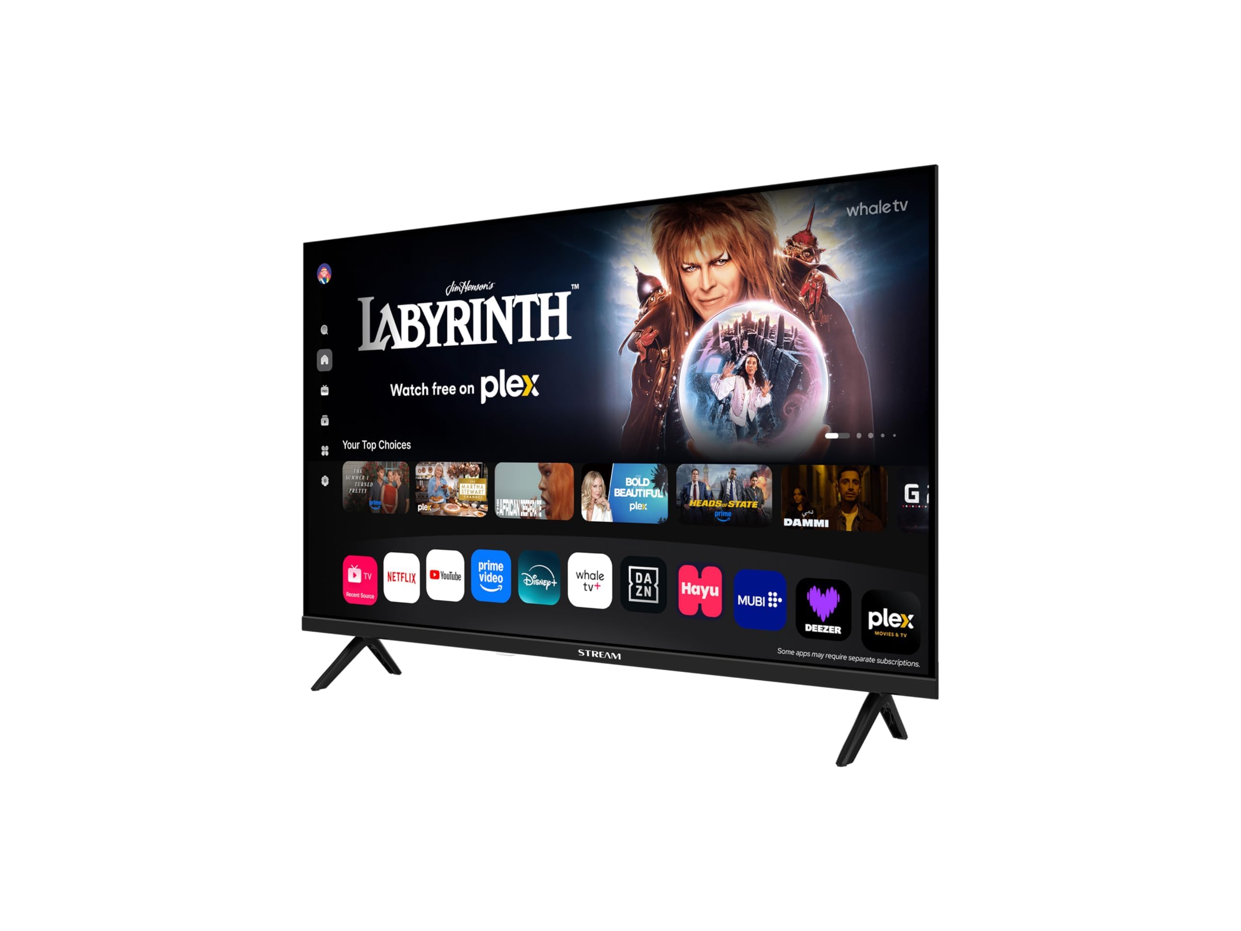 Stream System - Smart Easy Whale TV 32, HD Ready, Frameless (senza cornice), Chromecast e Miracast integrati, Google Assistant, WiFi, DVB-T2/C/S2, modalità hotel - Modello S32HWKA1