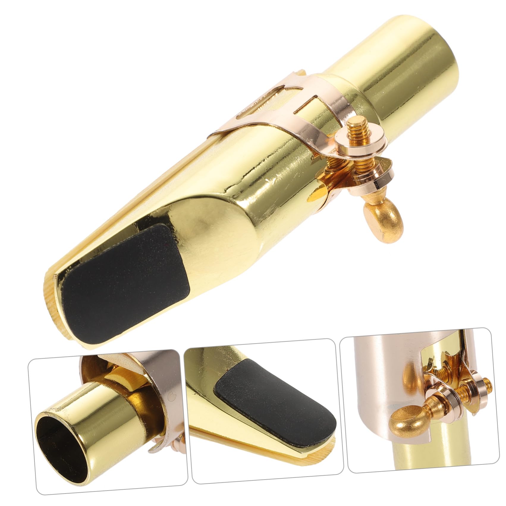 Toyvian Legatura per Sassofono Contralto Kit Completo con Tappo per Bocca di Sassofono e Ancia Accessorio per Strumenti Musicali