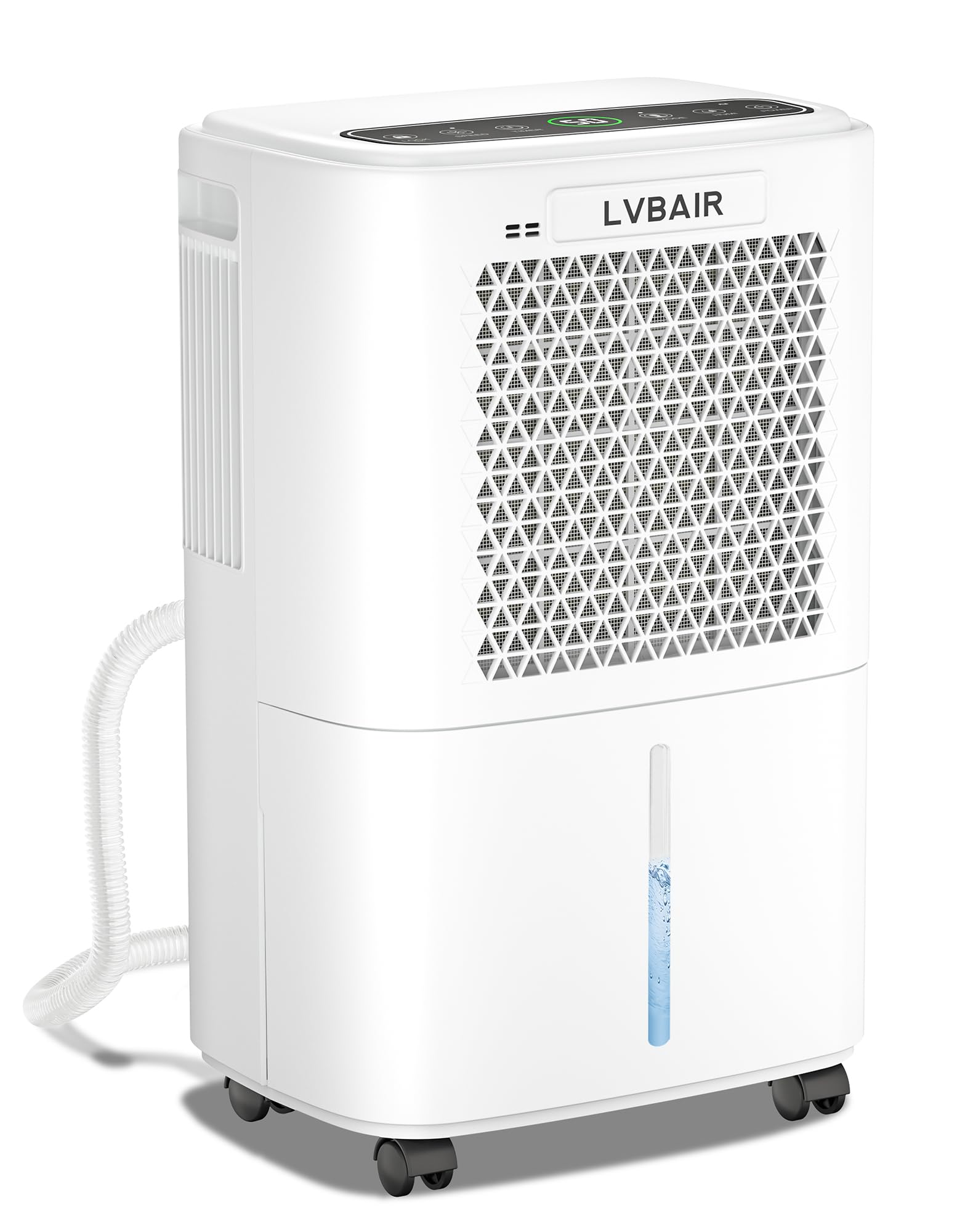 12L/Day Dehumidifier, Dehumidifiers for Home, Quiet & Energy-Efficient Portable Design, 3 Smart Modes, Continuous Drain Hose, 24H Timer, Dehumidifier for Bedrooms, Bathrooms, Basements