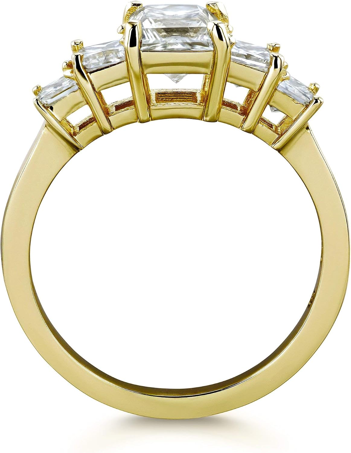 EGL Certified 14k Yellow Gold 1 7/8ct TDW Five Stone Diamond Engagement Ring