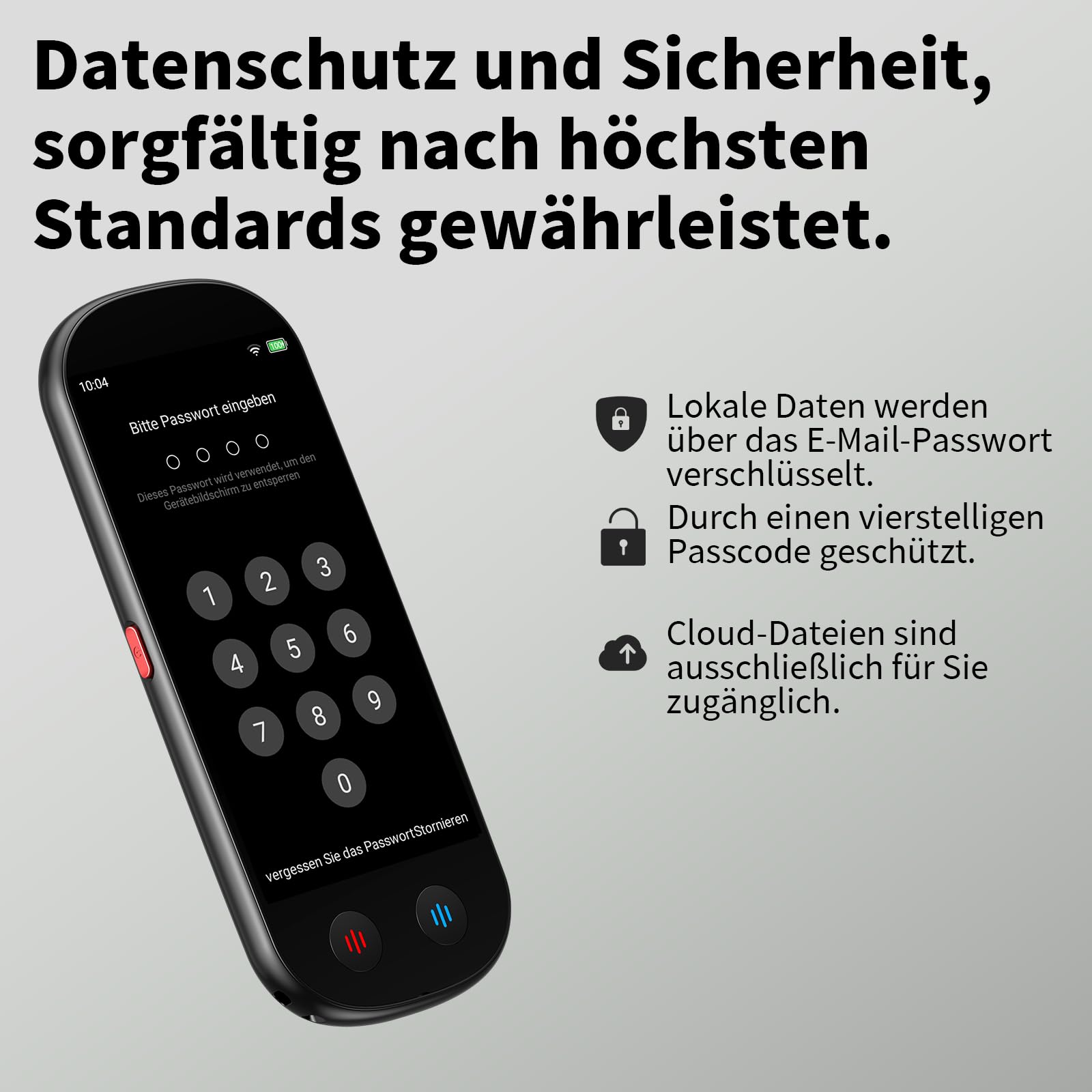 Note AI Digitales Diktiergerät mit Playback,80GB aufnahmegerät Unterstützt kostenlose Online-Transkription, Zusammenfassung und Übersetzung in 134 Sprachen,Voice Recorder Für Meetings/Vorlesungen