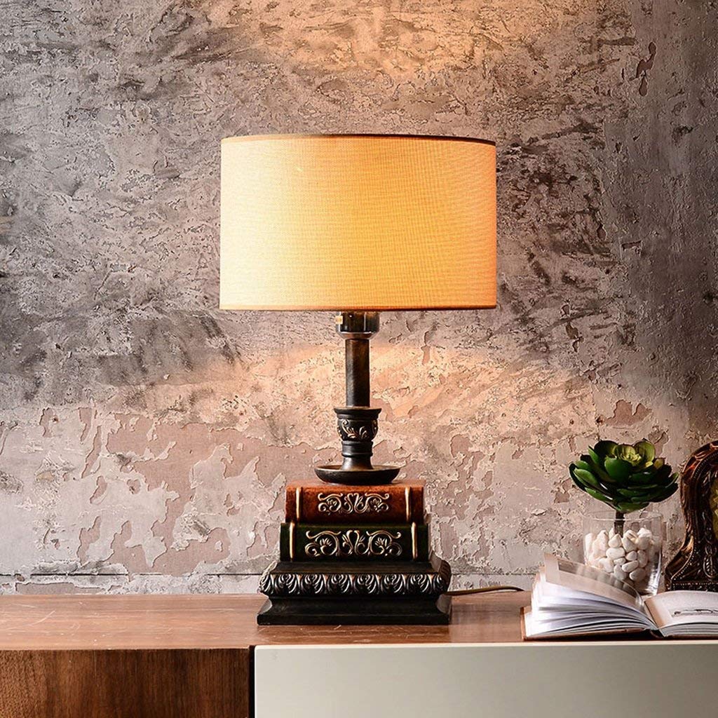 Amazon.co.jp: アメリカの樹脂テーブルランプ暖かさライトアンティーク