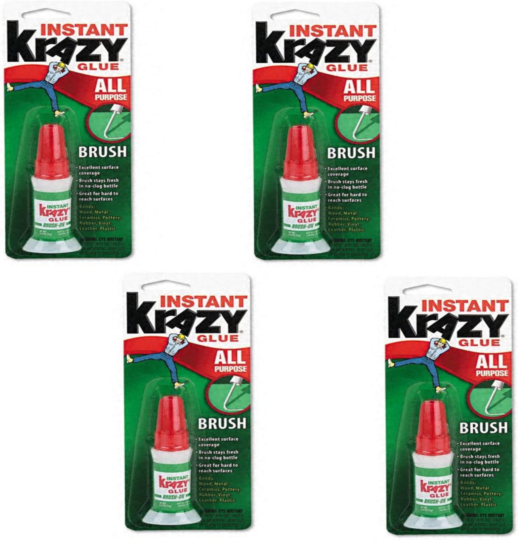 Krazy Glue KG92548R BrushOn Glue, 5 g Tube (Pack of 4) Amazon.ca Tools & Home Improvement