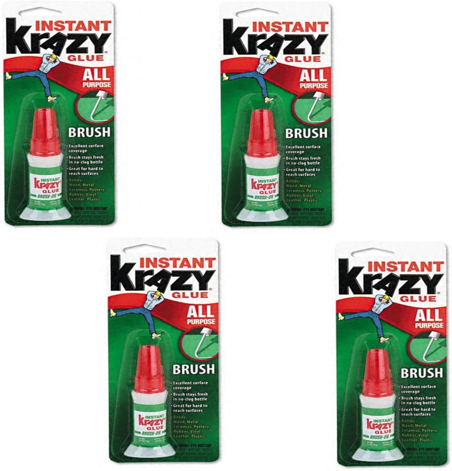 Krazy Glue KG92548R BrushOn Glue, 5 g Tube (Pack of 4) Amazon.ca