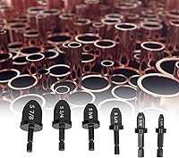 Vista 2 de Juego de 6 expansores de tubo de cobre suave, herramienta de llamarada, mango hexagonal, kit de broca de estampación de tubos, accesorios de aire