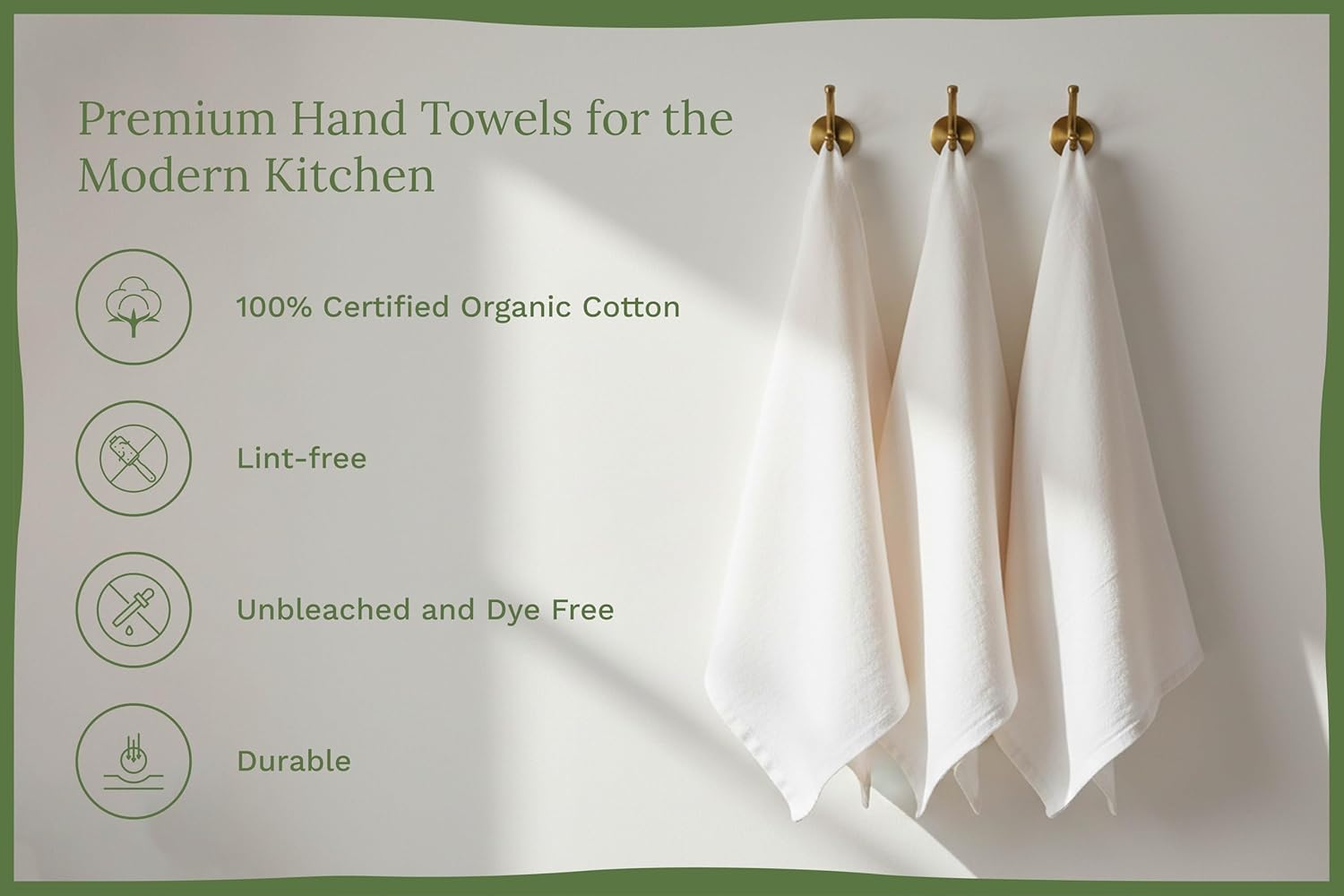 Organic Cotton Flour Sack Kitchen Towels - 10 Pack, Off-White Organic Cotton Tea Towels - Extra Large Flour Sack Cotton Dish Towels- Lint-Free Unbleached Kitchen Towels - 27"x27" (Off-White - 10 Pack) - Image 3