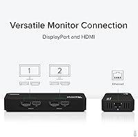 Vista 3 de Plugable Adaptador Dual Monitor 4K DisplayPort y HDMI para USB 3.0 y USB-C, Compatible con Windows y ChromeOS