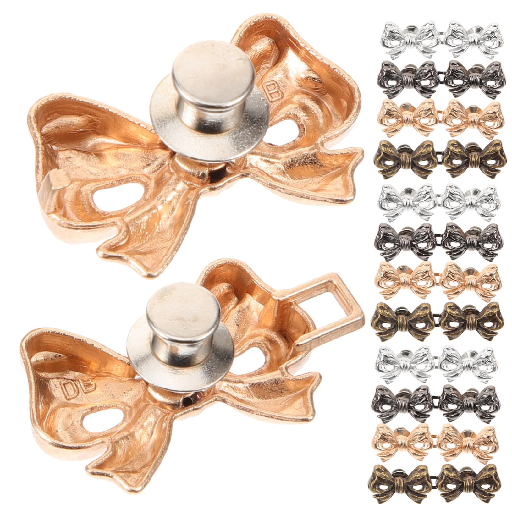 Angoily 5 Series Extensores De Cintura Ajustables De Botones Decorativos Para Clips De Cintura Para Ajustar Ropa Para Jeans Y Faldas 16 Piezas X 5