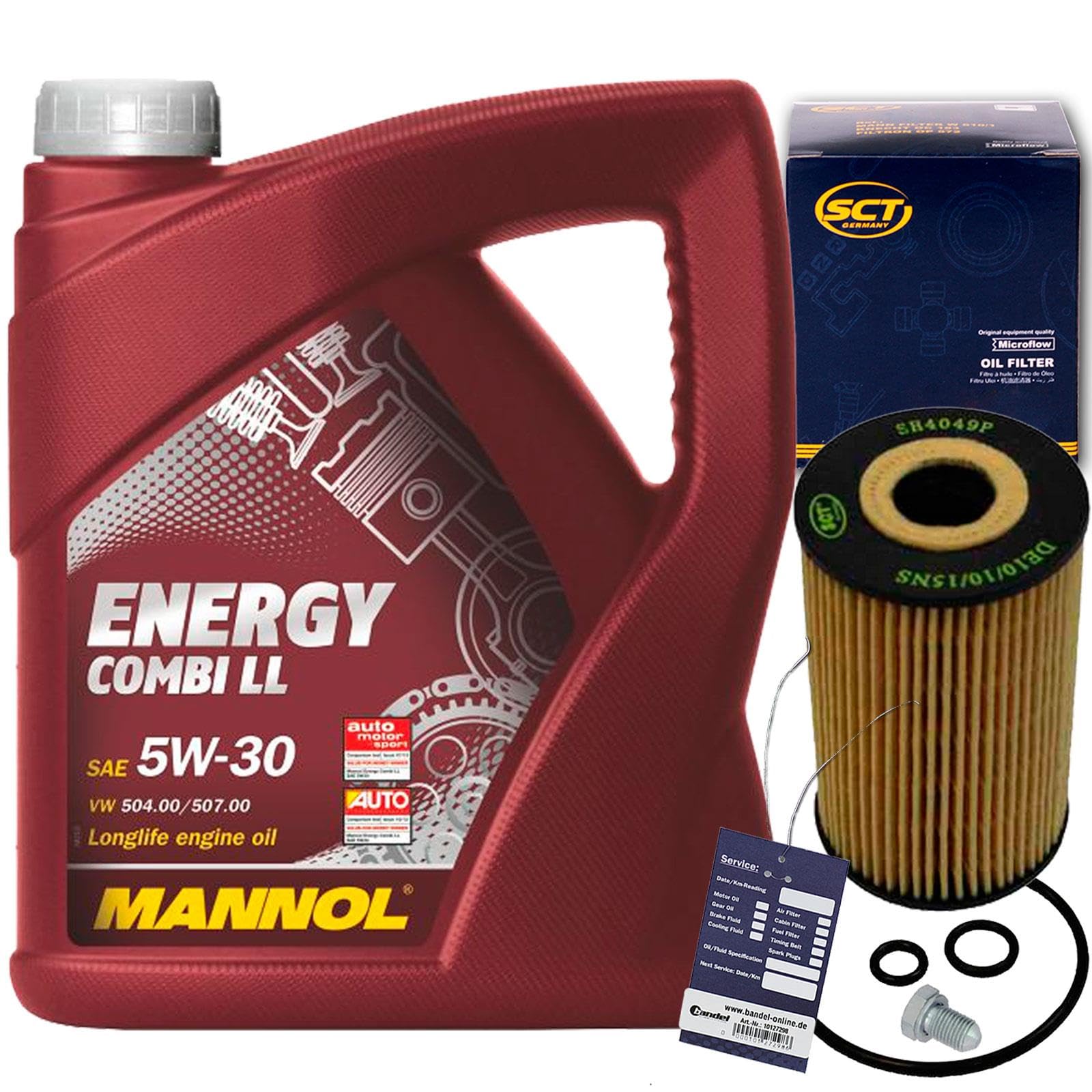 Ölfilter+Mannol 5W30 | SH4049P+Ölablassschraube 1113800100+MN1801+5W30 passend für 1.6+2.0 Tdi A1 A3 A4 A5 Q3 Q5 Golf 5 6