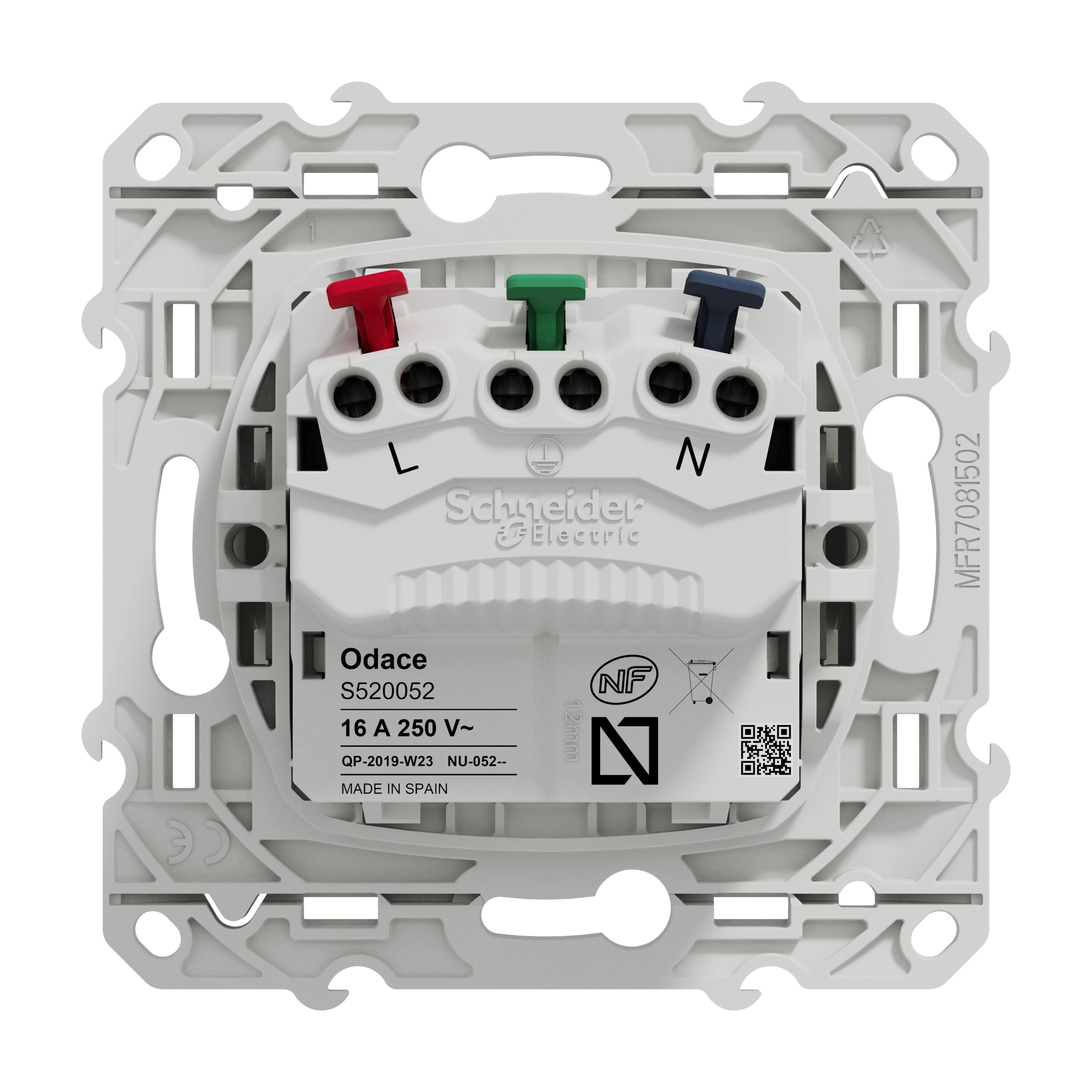 Presa interbloccata 16A 2 poli + terra 250V ral 7035 SCHNEIDER