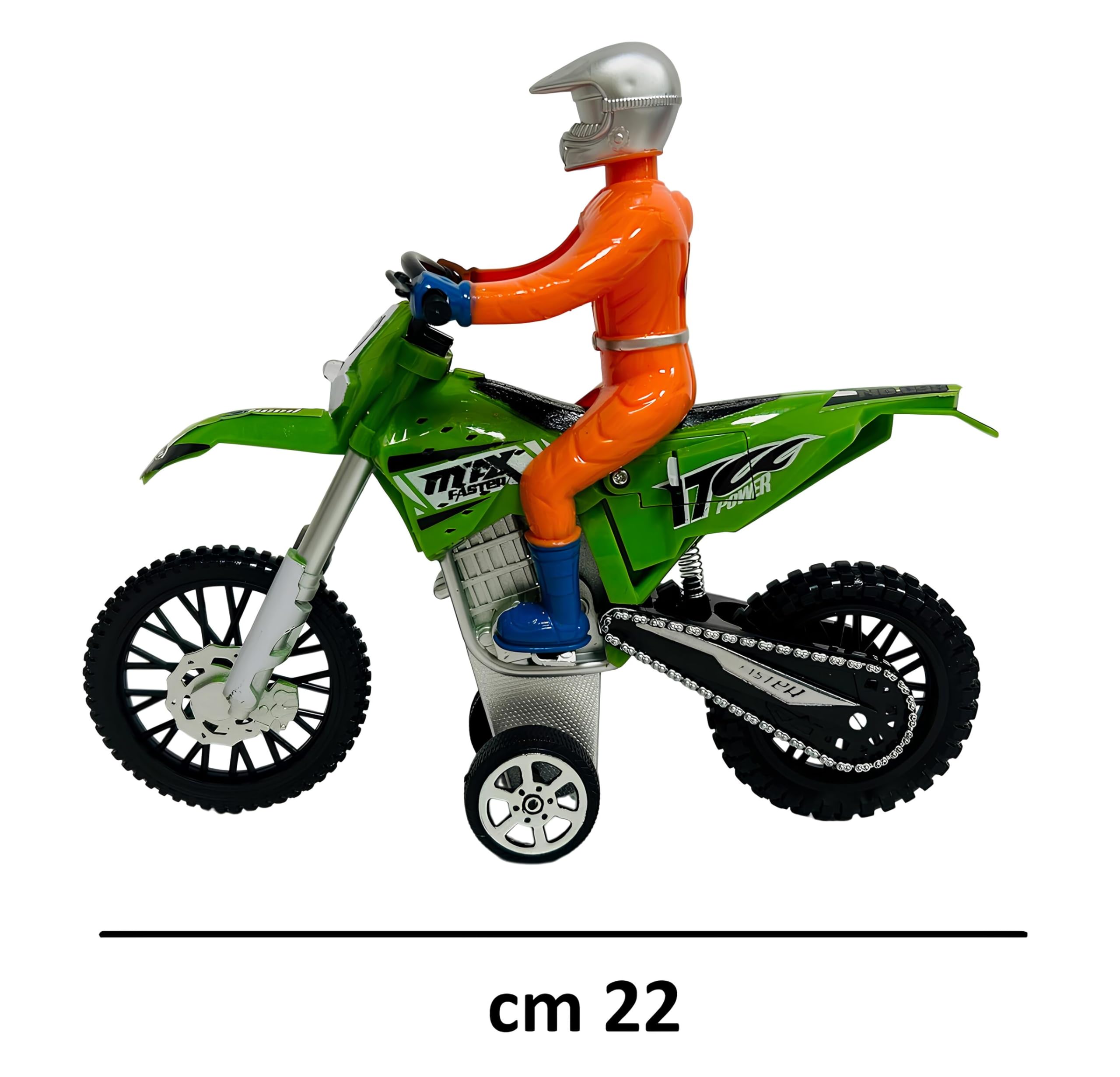 Modèle Moto Cross Moto Jouet Lumières Sons Réels et Musique avec Mouvement à Embrayage avec Pilote Moto pour Enfants Moto Jeu Dirt Bike Cross Modèle Couleurs Assorties Couleur Aléatoire