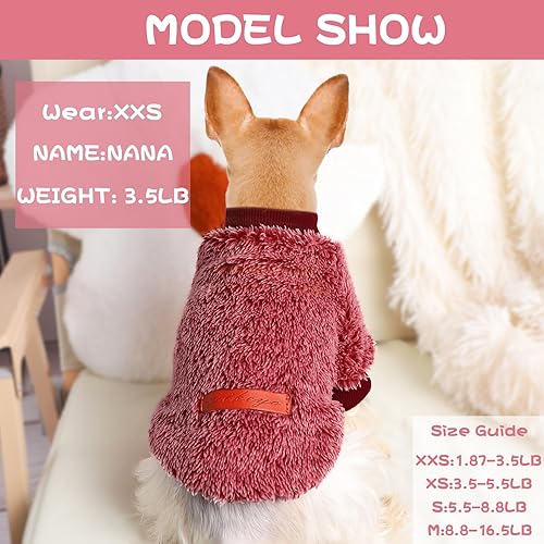 Miniatura 3 de XXS Suéter para perro, traje de Navidad, suéteres para perros pequeños, ropa para perros hembras, suéter para perro chica, ropa de Chihuahua, suéter