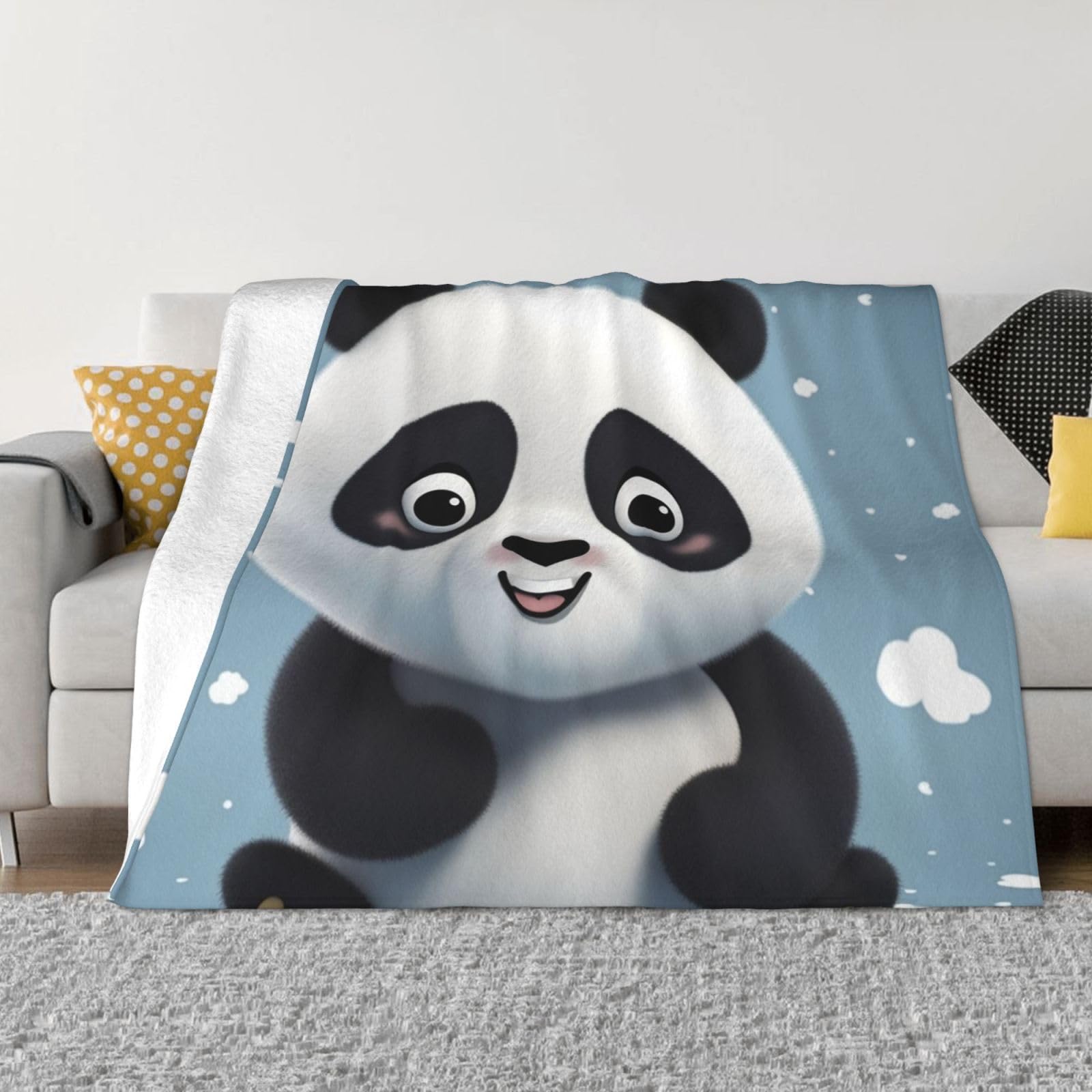 Plaid en micro-polaire doux pour canapé et soirées cocooning