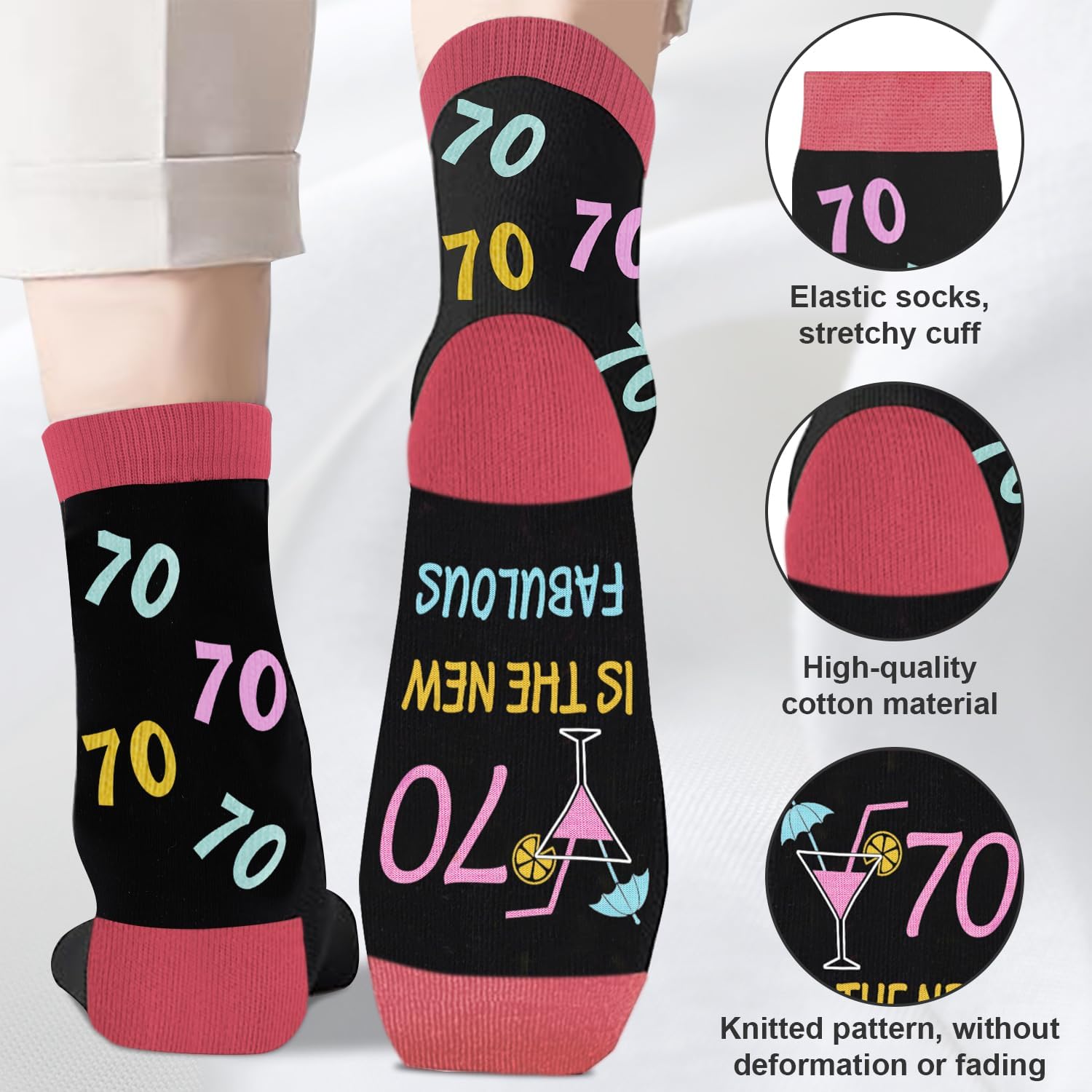 Birthday Gifts for Woman with Womens Novelty Socks for 30th/40th/50th/60th/70th/80th Birthday Women - Image 7