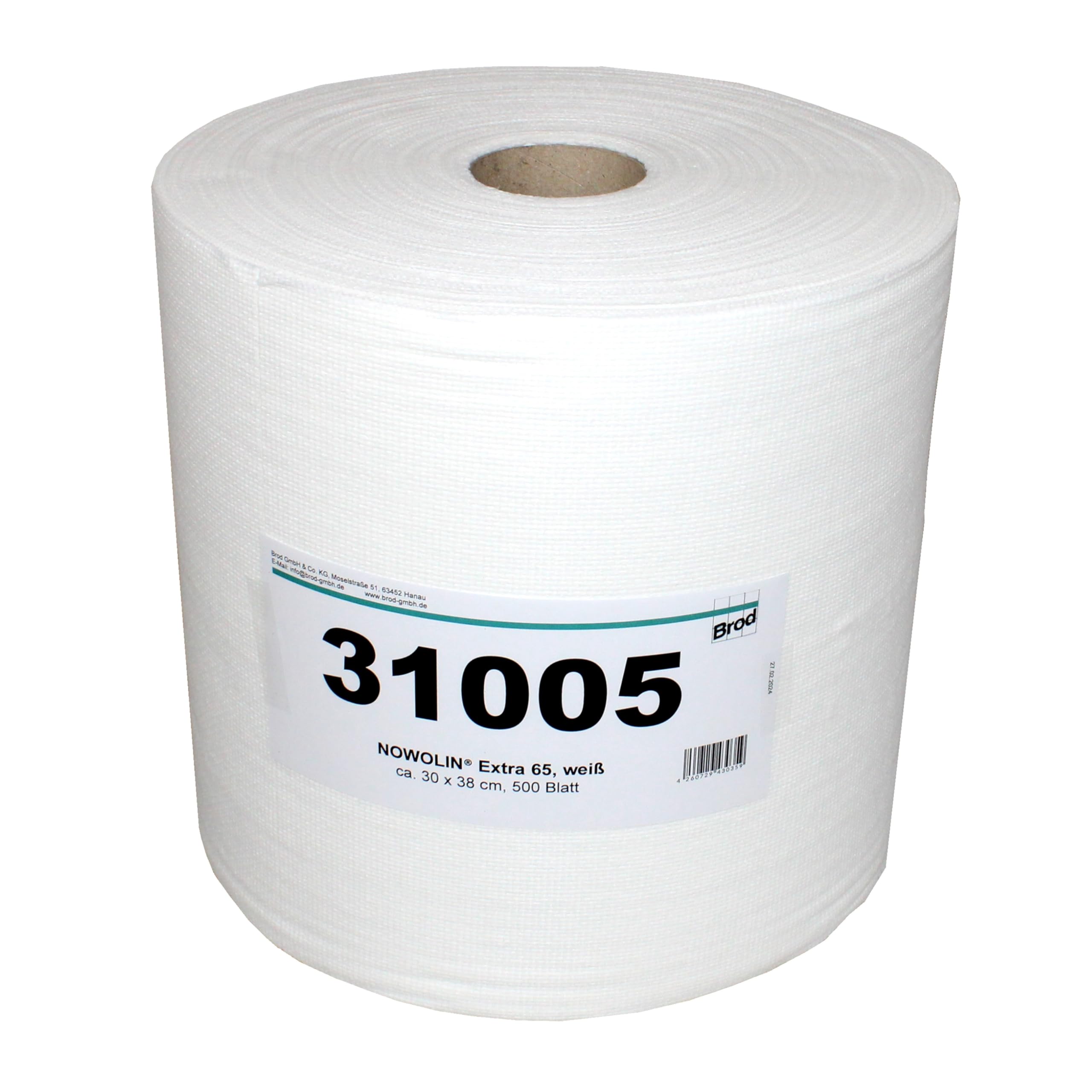 NOWOLIN® Poliertücher auf Rolle, 500 Blatt, 30x38 cm, 100% Viskose | extra saugfähig, lochstruktur, reiß- und nassfest, elastisch, formstabil, fusselarm, waschbar und lösungsmittelresistent