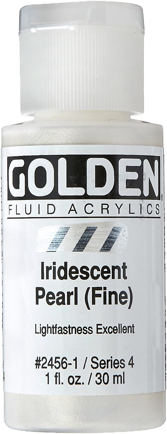 Golden Fluid Acrylic Paint 1 OunceIridescent Pearl Fine