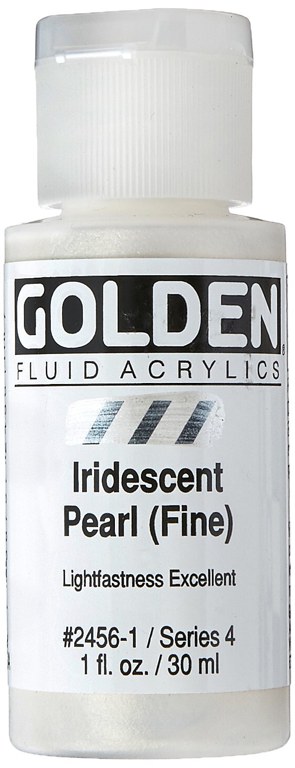 Golden Fluid Acrylic Paint 1 Ounce-Iridescent Pearl Fine