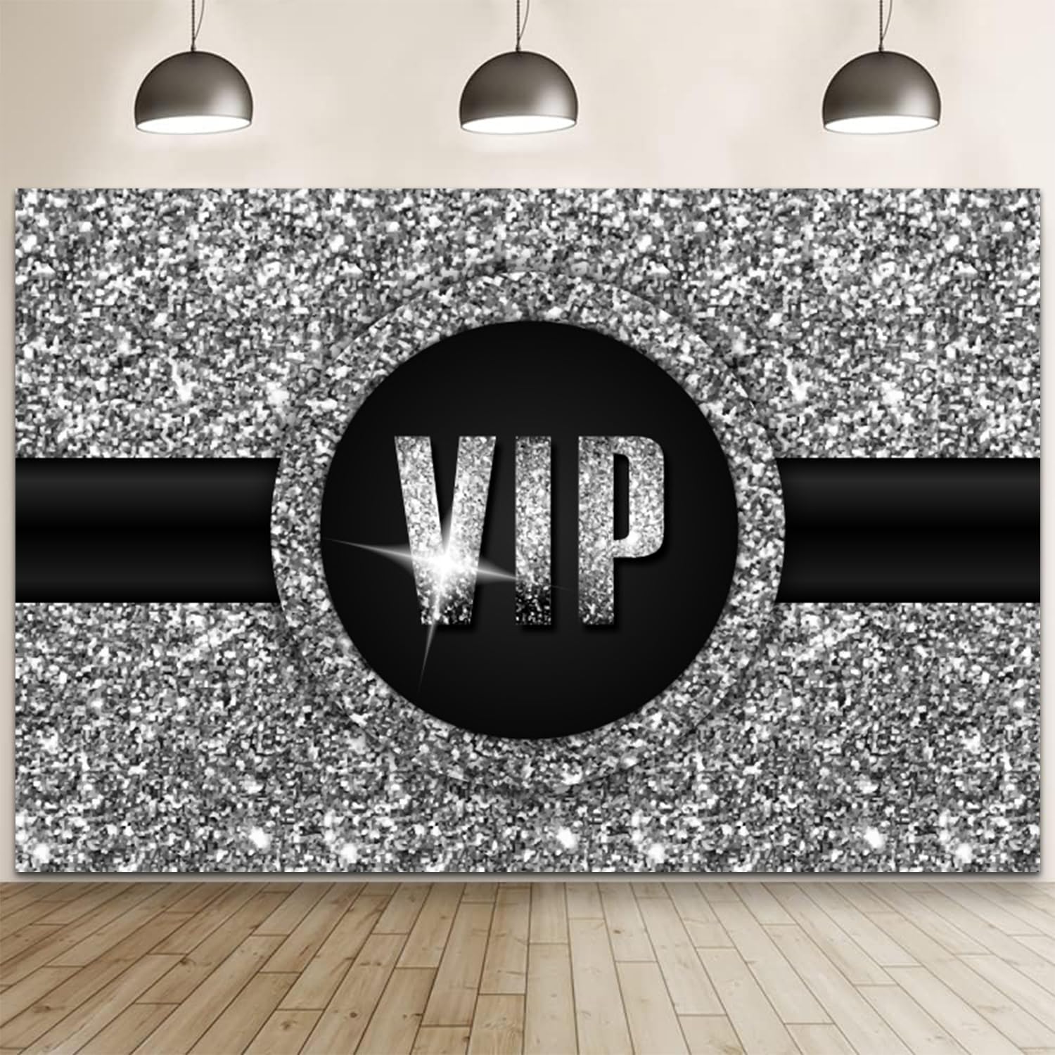 12x10ft VIP Sfondo Glitter Red Carpet Event Fotografia Sfondo Nero Argento Special Guest Film Show Musica Festa Banner Decorazioni Baby Shower Bambini Compleanno Feste Photo Booth Prop