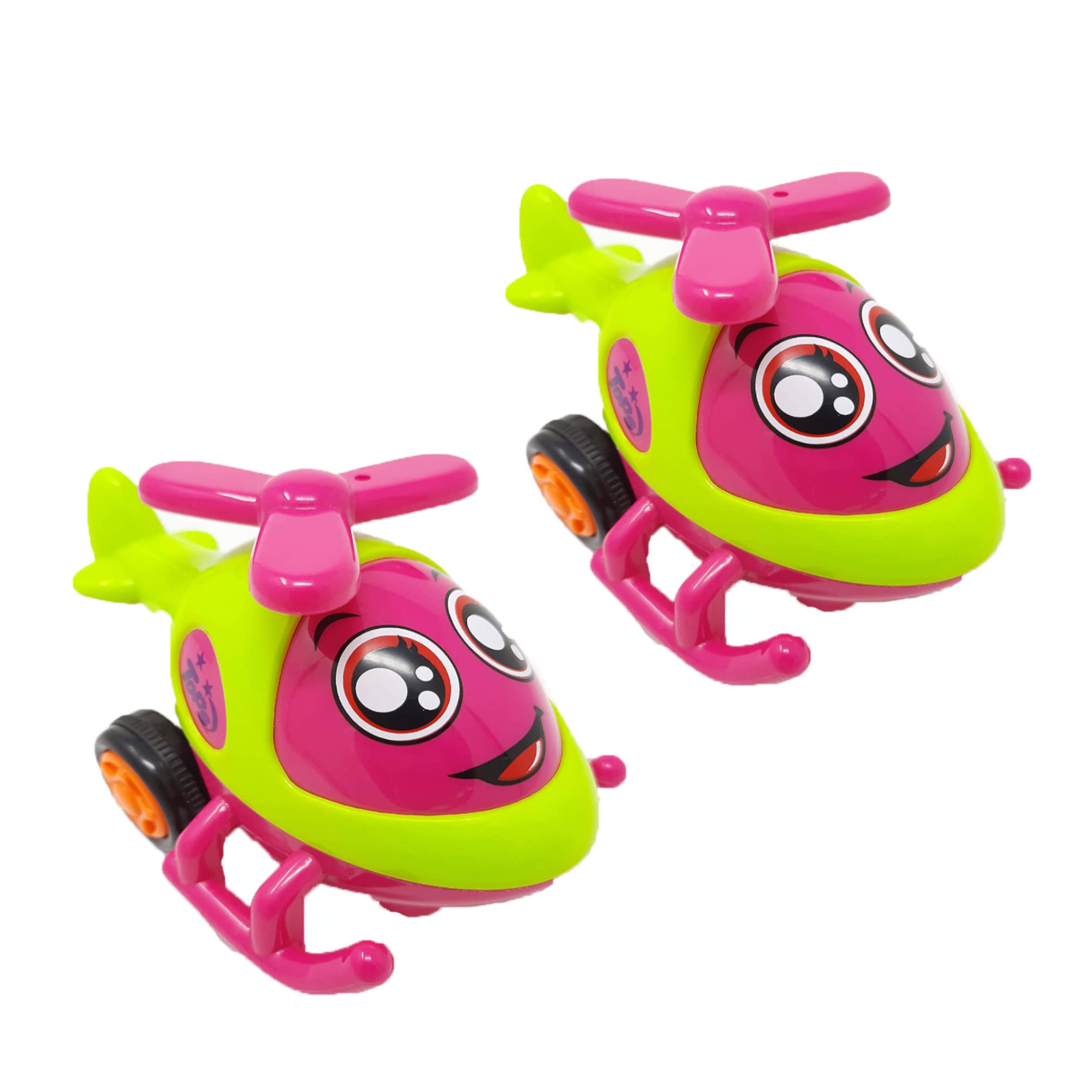 Unbreakable Funny Cartoon Pull Back Friction Power diecast Toy Vehicle Push and Go Crawling Toys for Boys and Girl's Kids, 3 Years (Multicolor) (HELICOPTER-COMBO-02)