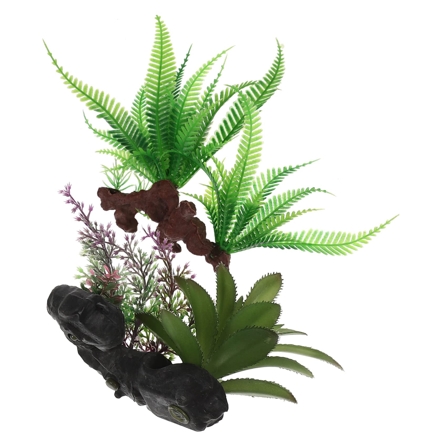 YARNOW 3 Ensembles Plantes Aquatiques Artificielles Aquarium De Poissons Décorations De Réservoir De Tortues Plantes D'Aquarium Décorations D'Aquarium Réservoirs 2 pièces * 3