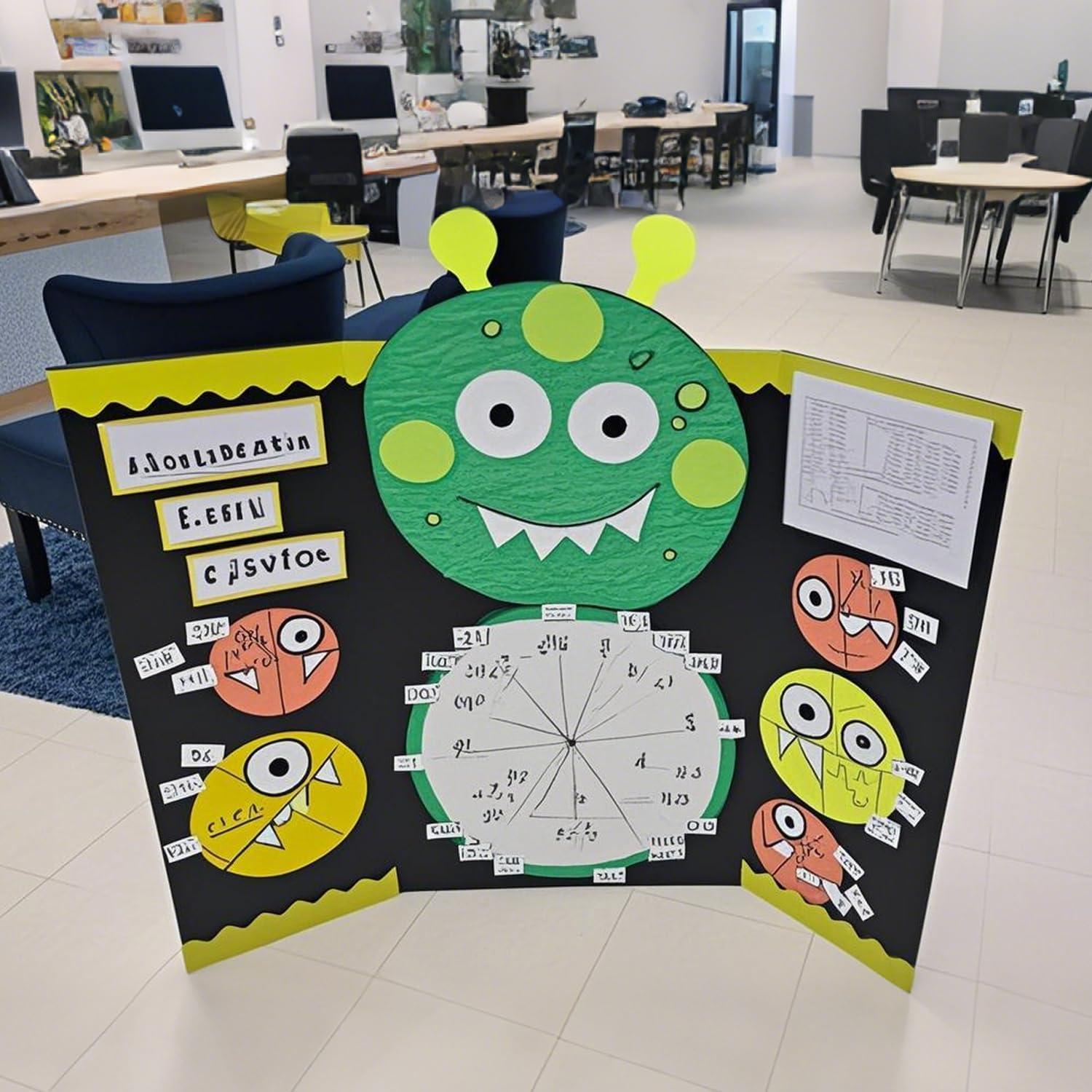 3-Pack Black Trifold Display Boards, 24 x 16 Inches Tri-Fold Corrugated Presentation Boards for Classroom Projects, Science Fairs, Business Events, and Exhibits - Image 7