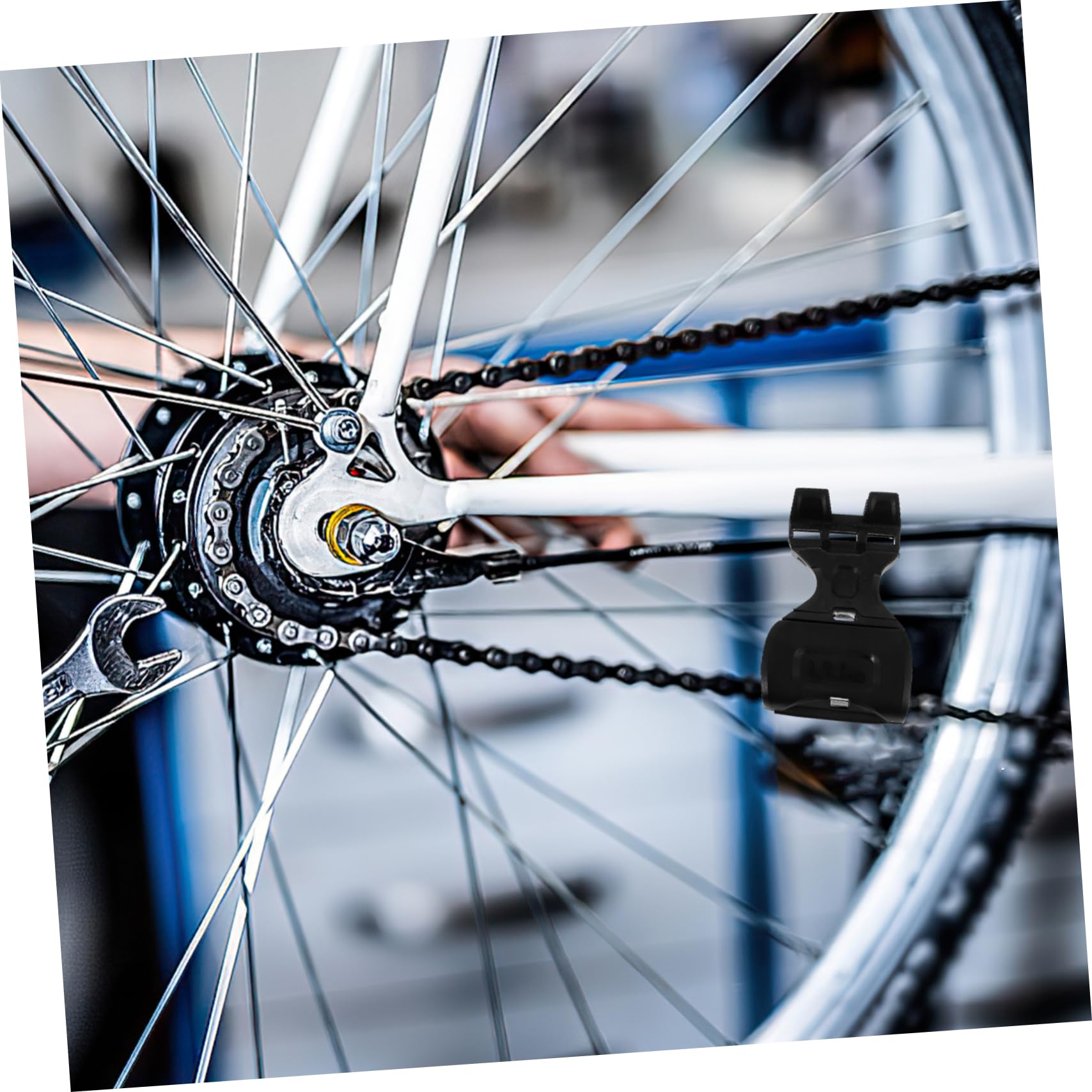 Abaodam Tendeur De Chaîne Guide De Chaîne Montagne Protecteur De Chaîne Tendeur Guide Chaine Matériel De Montage De Vélo Tendeur pour Chute De Chaîne Tendeur VTT Plastique Black