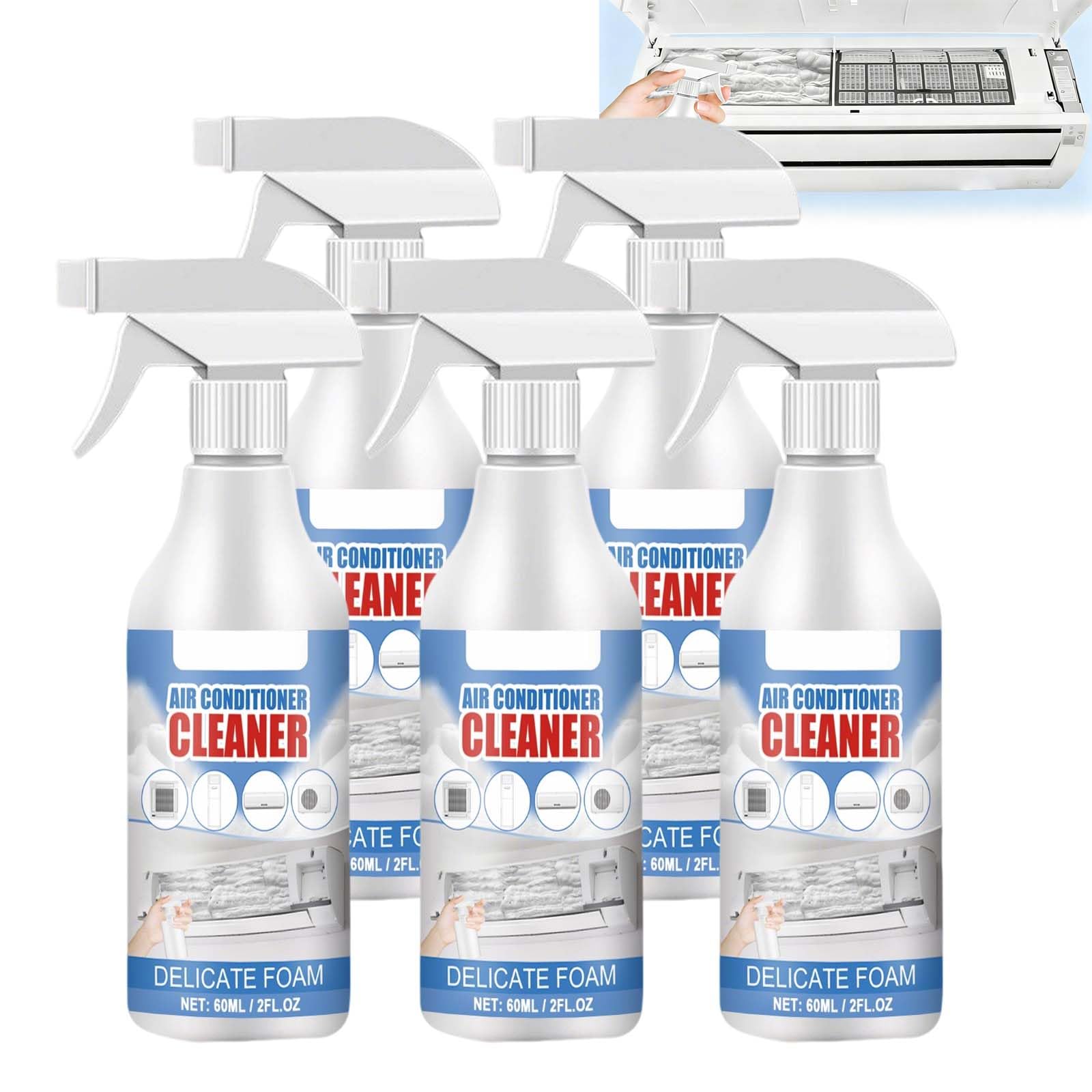 No Washing AC Foaming Coil Cleaner Sprays - Air Cleaner Für Haus & Auto AC, Effektive Multifunktions-Ventilator-Sprays, Schäumende Klimaanlage Reinigungsspray, Keine Spülung Tiefenreinigung (5PCS)