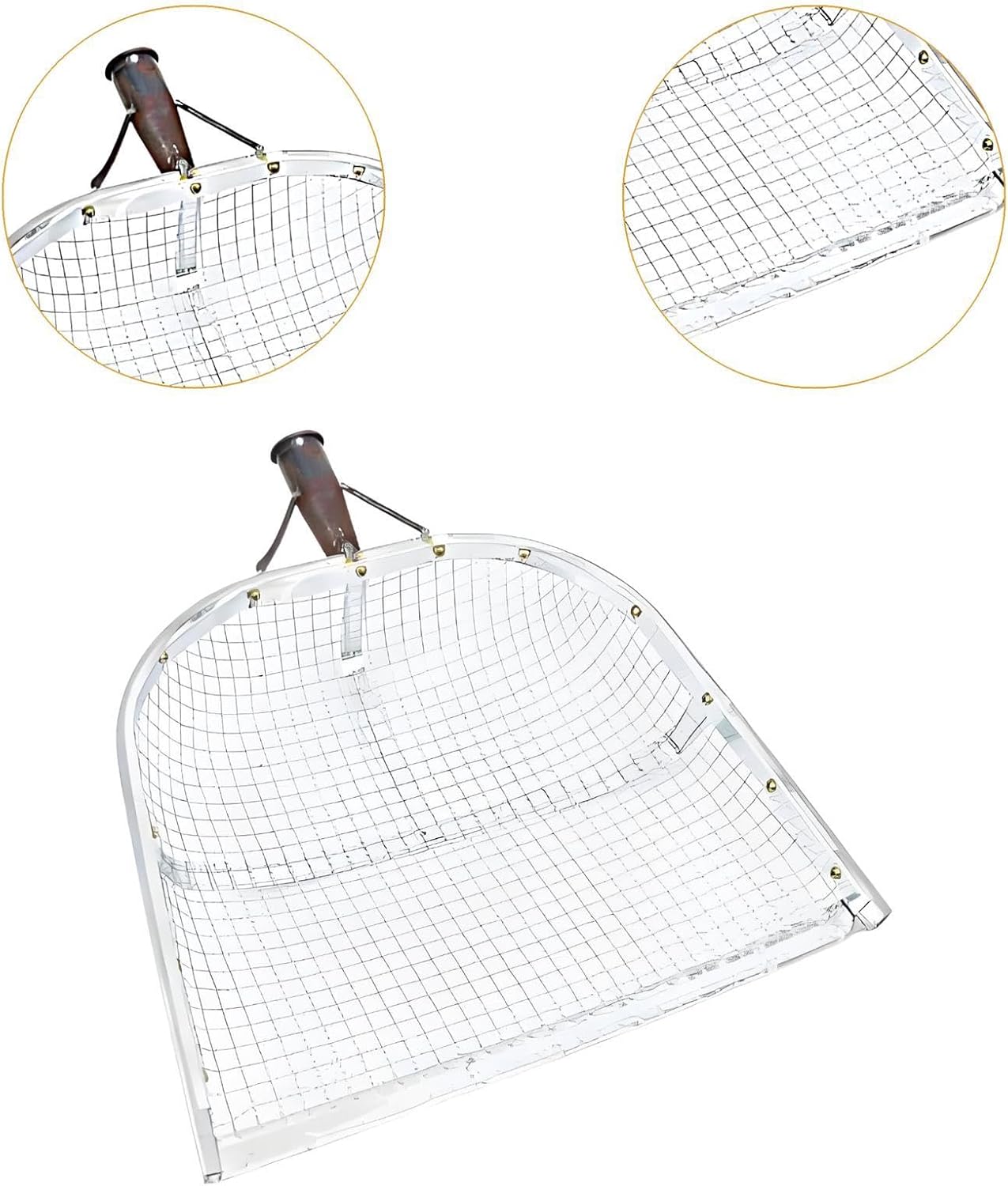 Generic Leaking Soil Trowel Practical Multipurpose Iron Handheld for Grain Chestnuts Peanut Chicken Coop Farming, 15 mm Leak