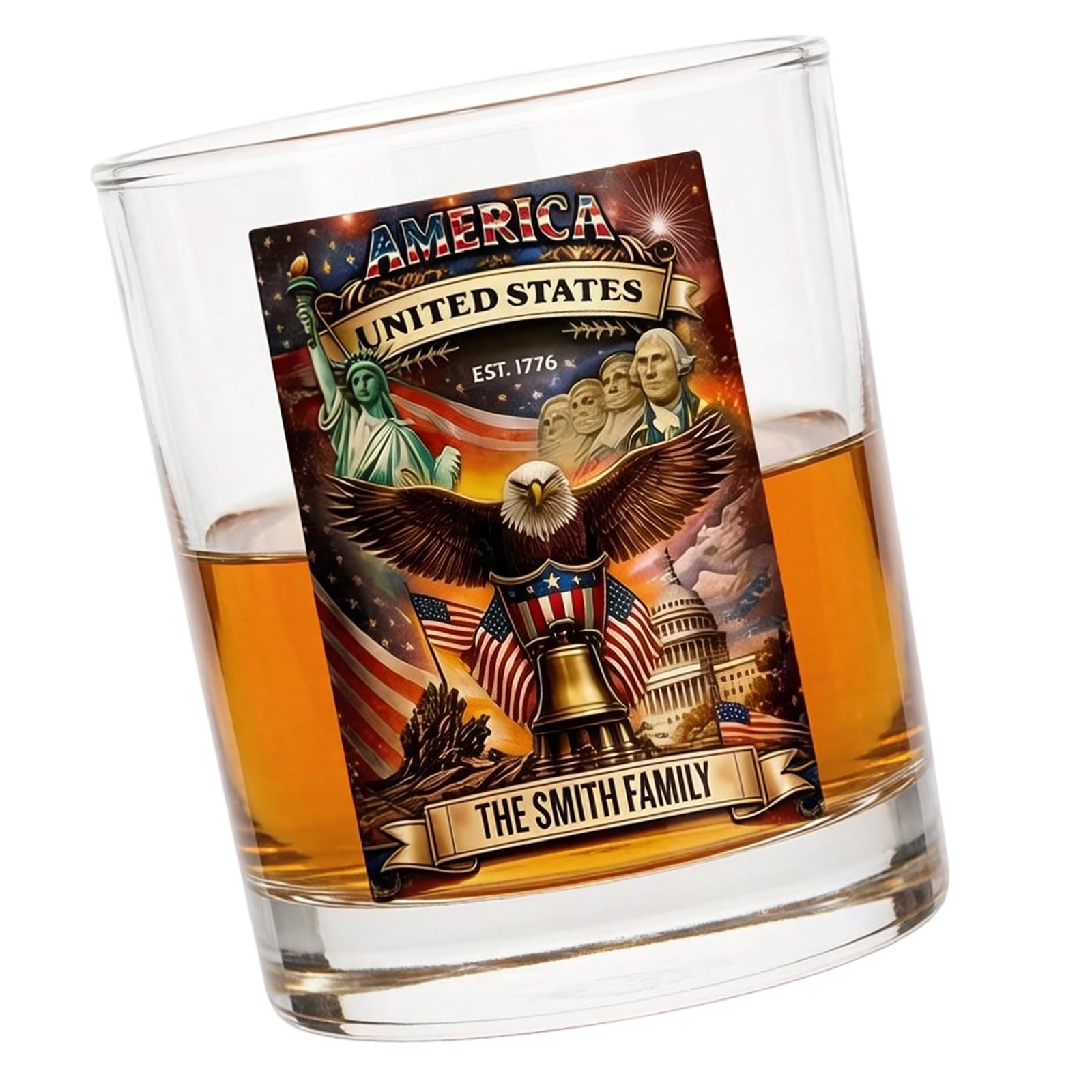 Gissroys Whiskeys Glasses Commemorative America 250Th Anniversary Liquor Drinking Cup for Collectors and History Enthusiasts Collectible Liquor Glasses