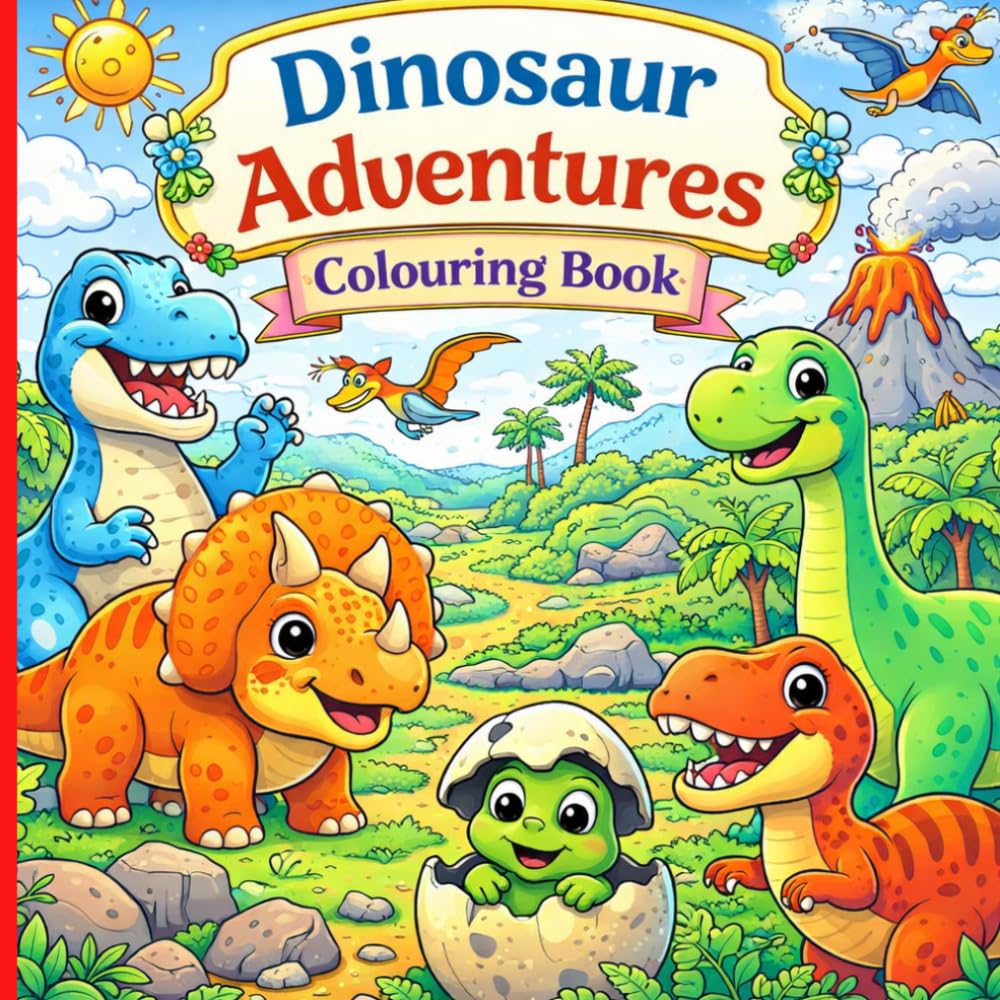 Dinosaur Colouring Book: 27 Pages