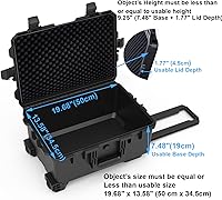 Vista 2 de Estuche rígido impermeable, 23 x 17 x 11.5 pulgadas, estuche con ruedas / espuma personalizable, cámara, herramienta electrónica, almacenamiento