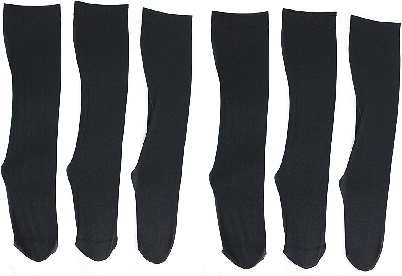 Harve Benard Women's Queen Size Knee High Trouser Socks (6 Pair)