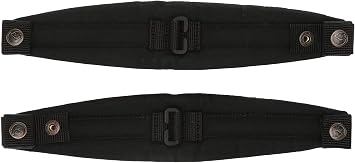 Fjallraven Kanken Shoulder Pads - Shoulder Pads - Polyester Fabric - Extra Padding - Press Buttons at Top Black 1 One Size One Size