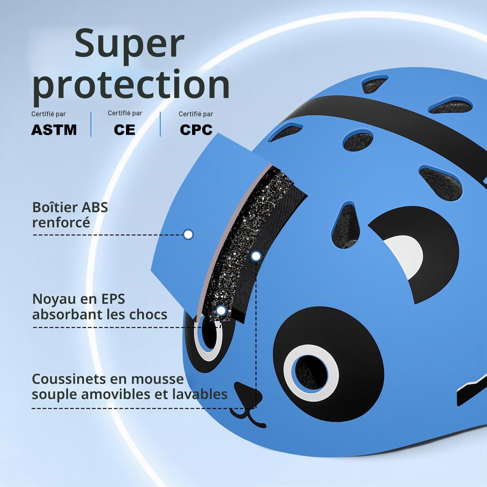Odoland Casque de Vélo Enfant pour Garçons et Filles de 3 à 8 Ans, Casque Vélo Protection Enfant pour Cyclisme, Skateboard, Trottinette, Adjustable, Léger, Multiples Couleurs et Styles